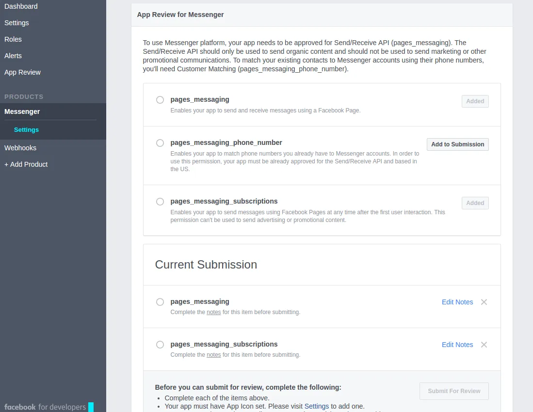 Facebook Approval