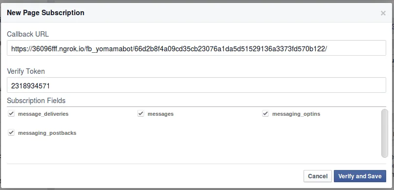 Facebook Hook Setup